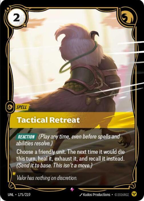 Tactical Retreat - 175/219 - Unleashed (UNL) - Foil - Riftbound TCG Card