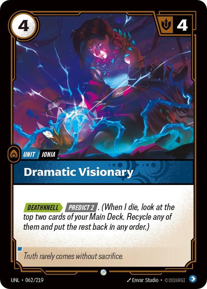 Dramatic Visionary - 062/219 - Unleashed (UNL) - Normal - Riftbound TCG Card