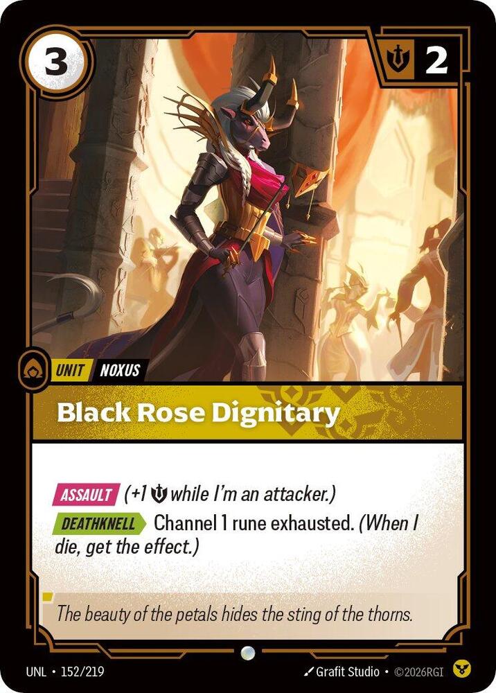 Black Rose Dignitary - 152/219 - Unleashed (UNL) - Normal - Riftbound TCG Card