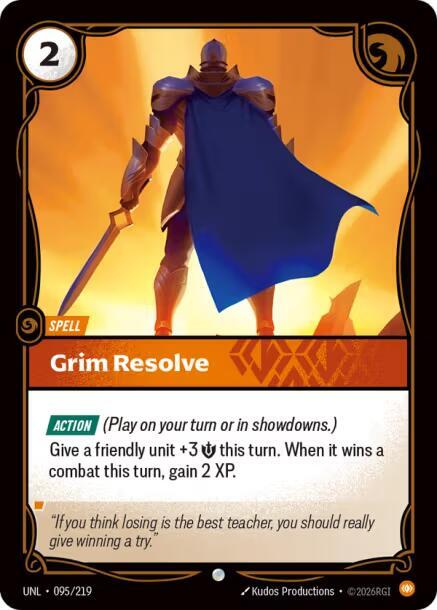 Grim Resolve - 095/219 - Unleashed (UNL) - Normal - Riftbound TCG Card