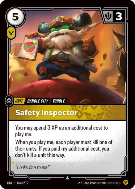 Safety Inspector - 164/219 - Unleashed (UNL) - Normal - Riftbound TCG Card