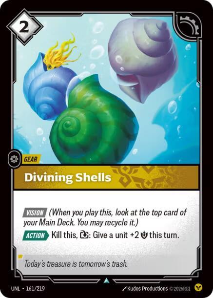 Divining Shells - 161/219 - Unleashed (UNL) - Normal - Riftbound TCG Card