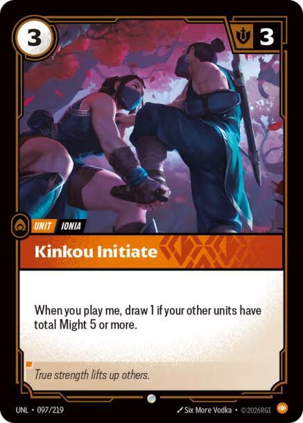 Kinkou Initiate - 097/219 - Unleashed (UNL) - Normal - Riftbound TCG Card