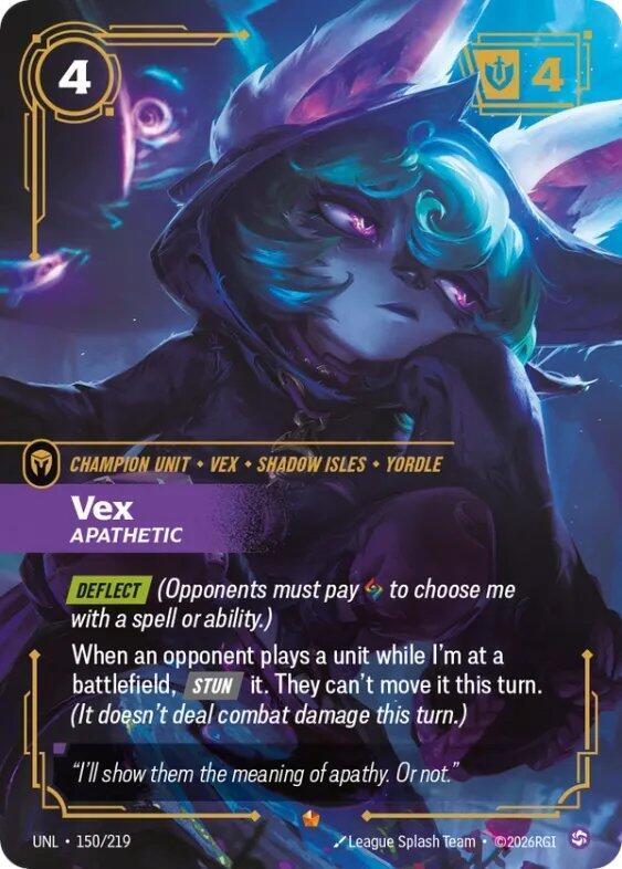 Vex, Apathetic - 150/219 - Unleashed (UNL) - Foil - Riftbound TCG Card