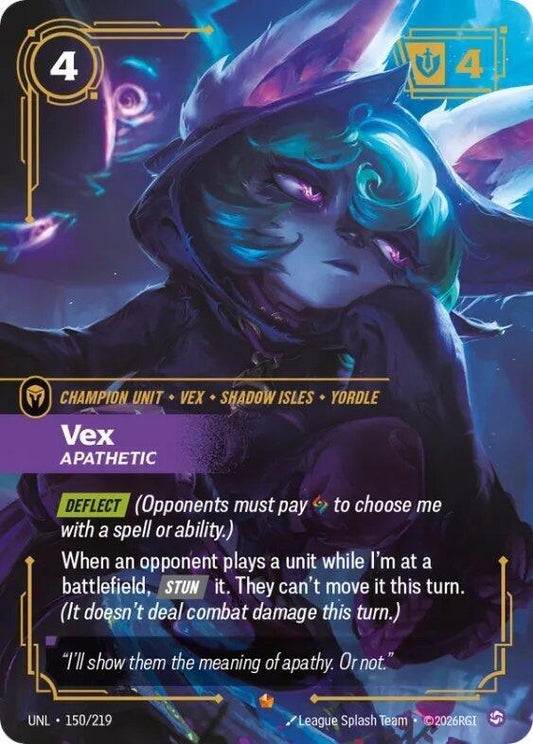 Vex, Apathetic - 150/219 - Unleashed (UNL) - Foil - Riftbound TCG Card