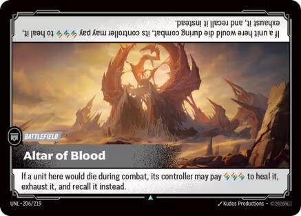 Altar of Blood - 206/219 - Unleashed (UNL) - Normal - Riftbound TCG Card