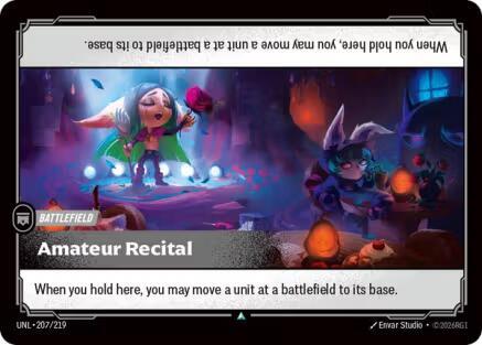 Amateur Recital - 207/219 - Unleashed (UNL) - Normal - Riftbound TCG Card
