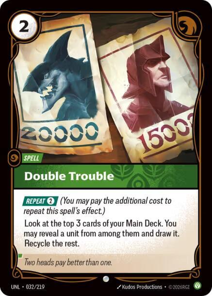 Double Trouble - 032/219 - Unleashed (UNL) - Normal - Riftbound TCG Card