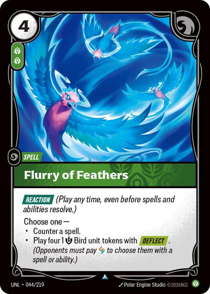 Flurry of Feathers - 044/219 - Unleashed (UNL) - Normal - Riftbound TCG Card