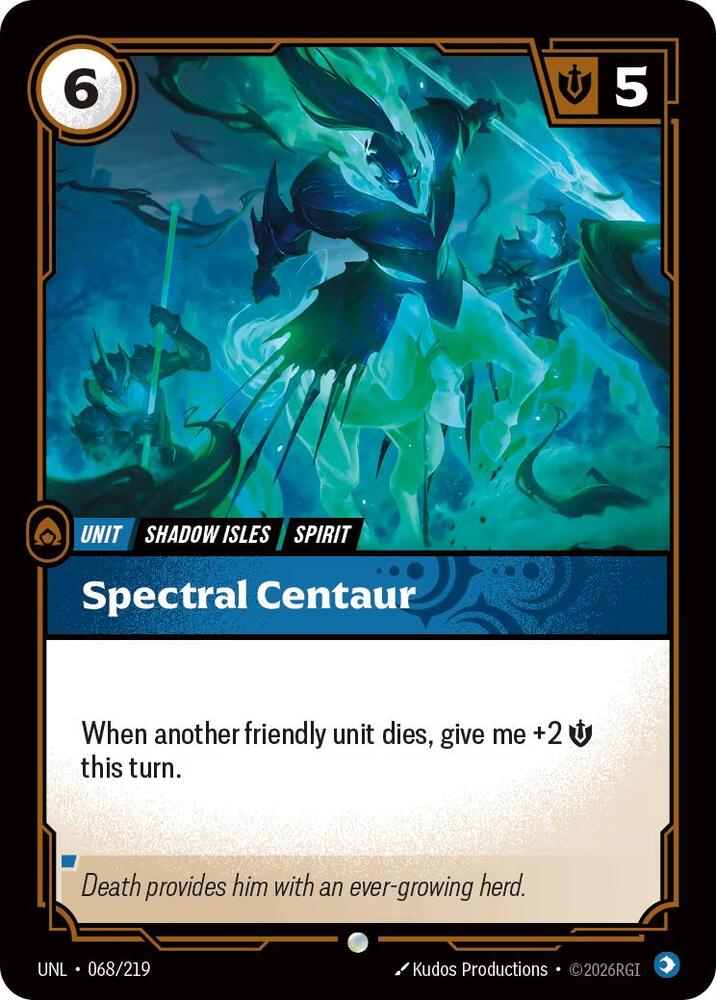 Spectral Centaur - 068/219 - Unleashed (UNL) - Normal - Riftbound TCG Card
