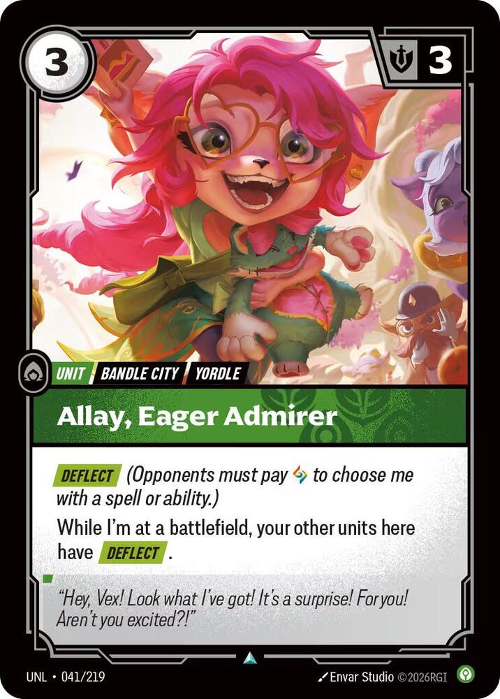 Allay, Eager Admirer - 041/219 - Unleashed (UNL) - Normal - Riftbound TCG Card