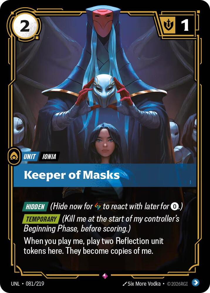 Keeper of Masks - 081/219 - Unleashed (UNL) - Foil - Riftbound TCG Card