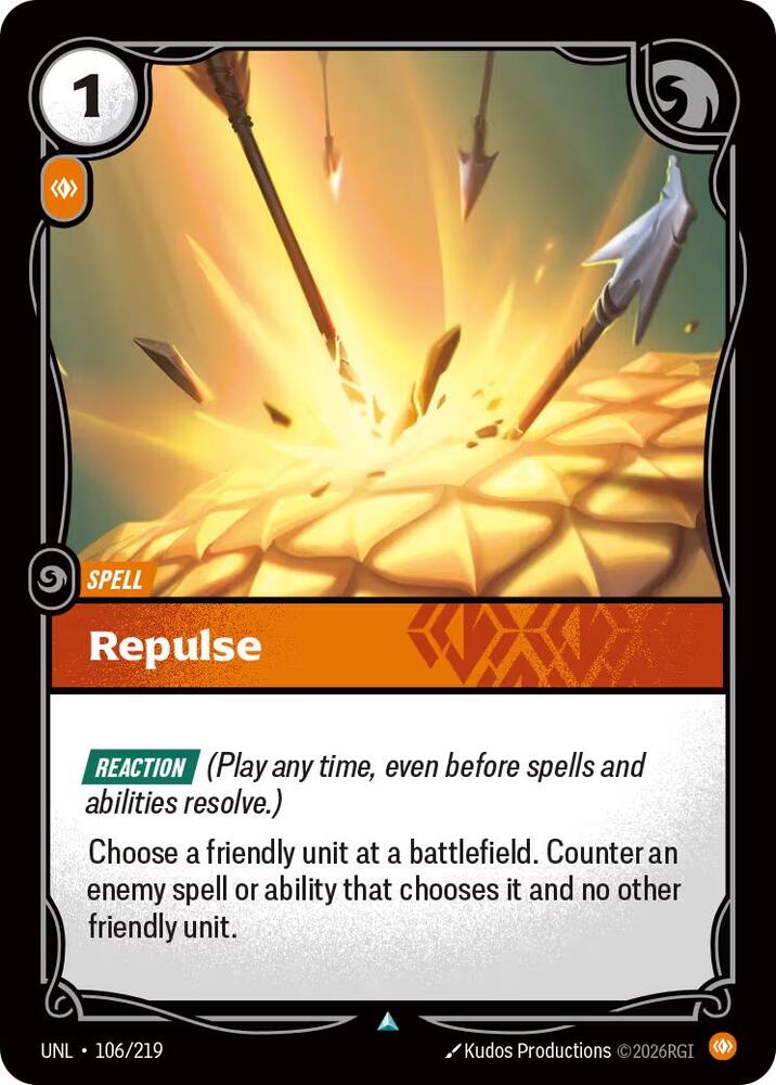 Repulse - 106/219 - Unleashed (UNL) - Normal - Riftbound TCG Card