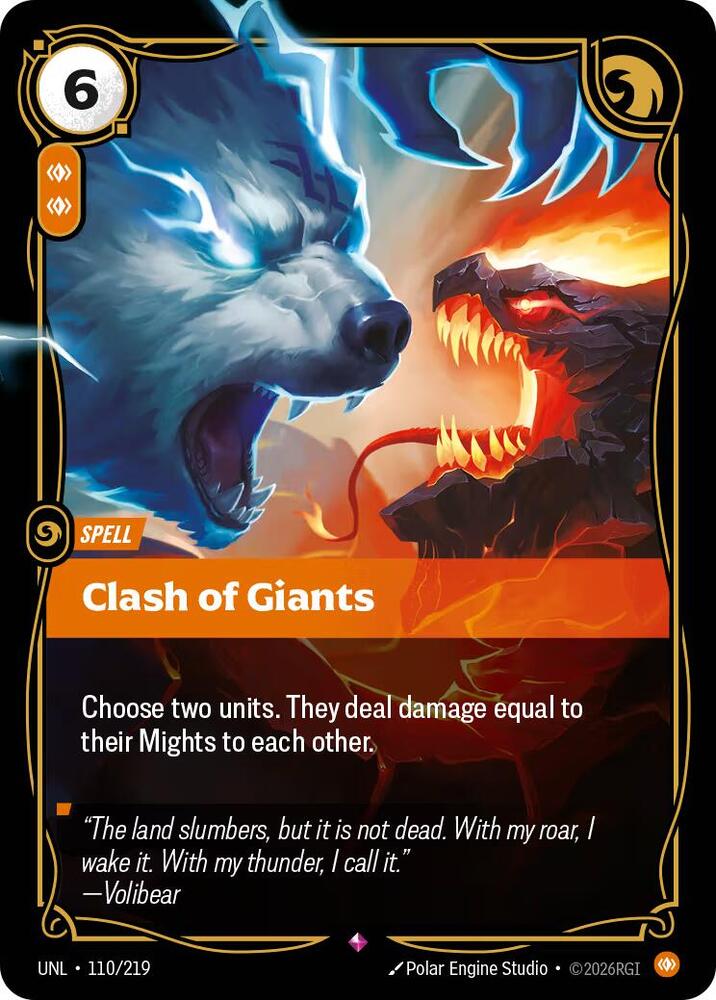 Clash of Giants - 110/219 - Unleashed (UNL) - Foil - Riftbound TCG Card