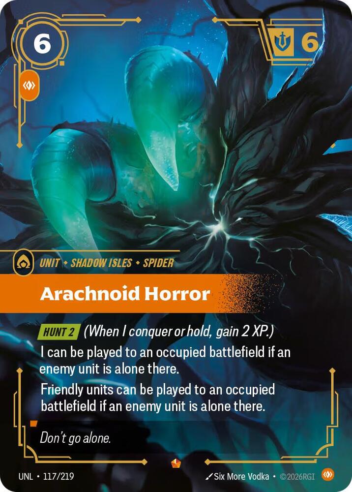 Arachnoid Horror - 117/219 - Unleashed (UNL) - Foil - Riftbound TCG Card