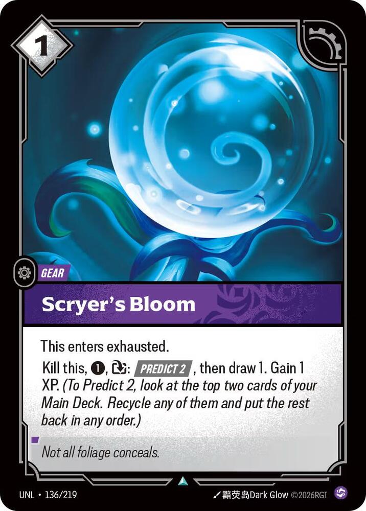 Scryer's Bloom - 136/219 - Unleashed (UNL) - Normal - Riftbound TCG Card