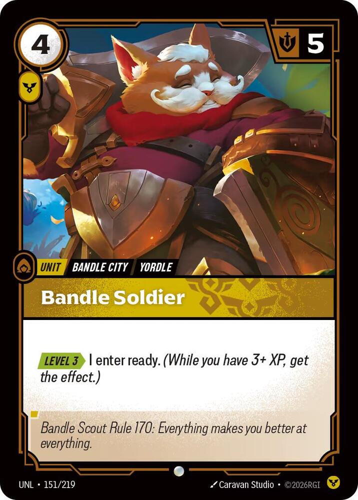Bandle Soldier - 151/219 - Unleashed (UNL) - Normal - Riftbound TCG Card
