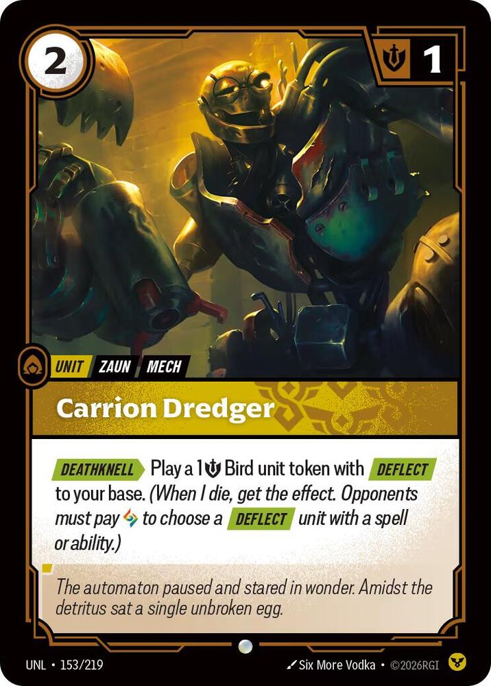 Carrion Dredger - 153/219 - Unleashed (UNL) - Normal - Riftbound TCG Card
