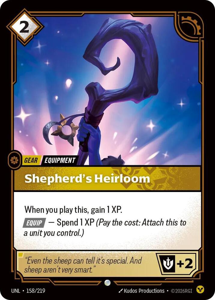 Shepherd's Heirloom - 158/219 - Unleashed (UNL) - Normal - Riftbound TCG Card