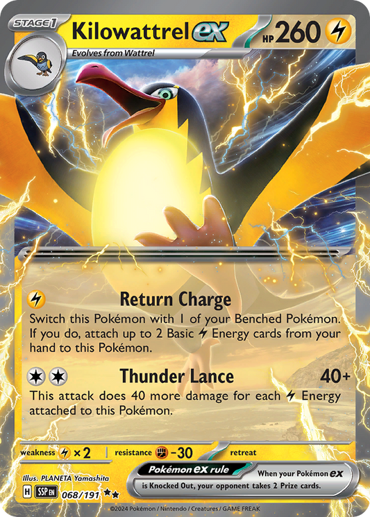 Kilowattrel ex - 68/191 - Scarlet & Violet Surging Sparks (SSP)