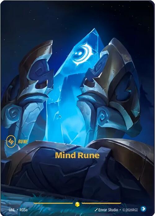 Mind Rune (R03a) - R03a - Unleashed (UNL) - Foil - Riftbound TCG Card