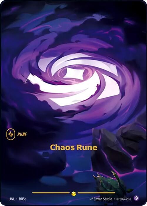 Chaos Rune (R05a) - R05a - Unleashed (UNL) - Foil - Riftbound TCG Card