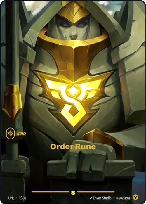Order Rune (R06a) - R06a - Unleashed (UNL) - Foil - Riftbound TCG Card