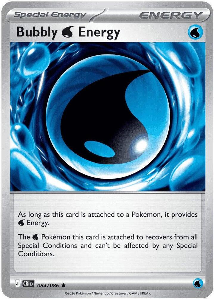Bubbly W Energy - 084/086 - ME04: Chaos Rising (CRI) - Holofoil - Pokemon TCG Card