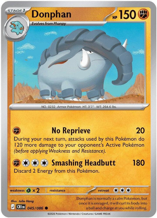 Donphan - 045/086 - ME04: Chaos Rising (CRI) - Normal - Pokemon TCG Card