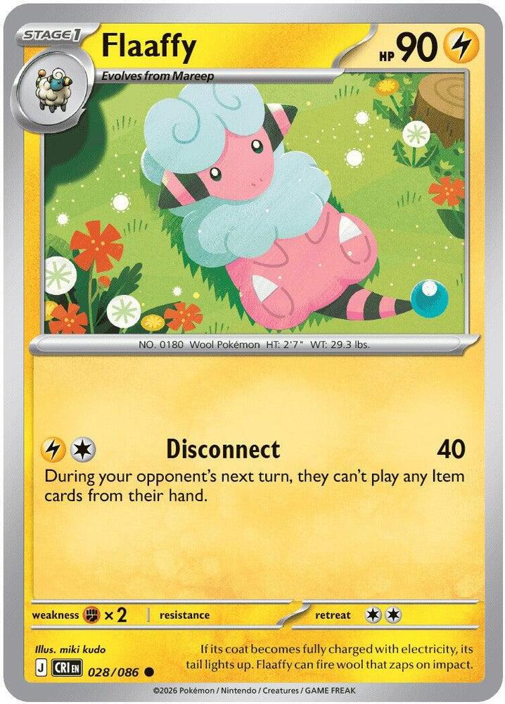 Flaaffy - 028/086 - ME04: Chaos Rising (CRI) - Normal - Pokemon TCG Card