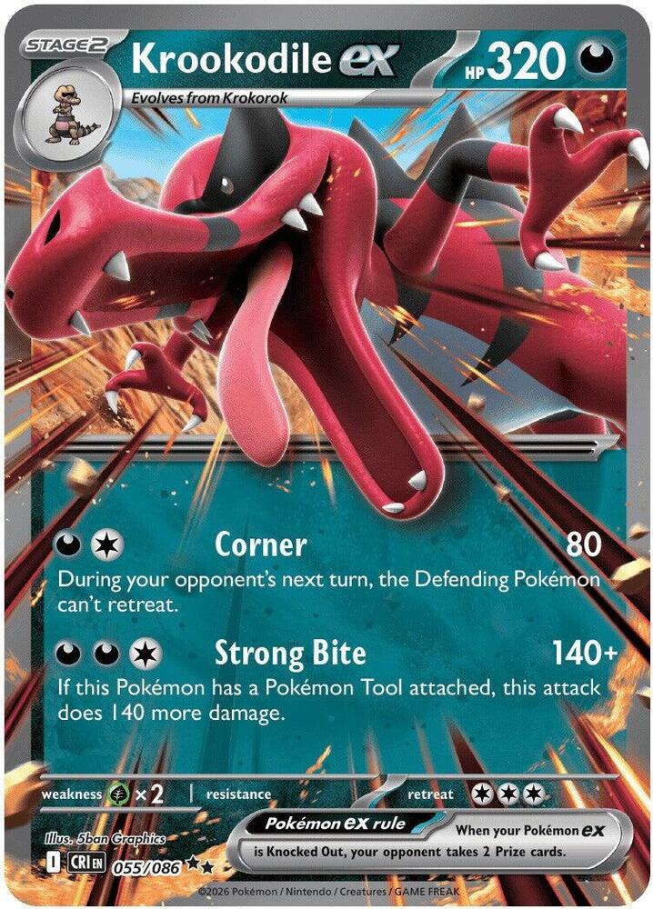 Krookodile ex - 055/086 - ME04: Chaos Rising (CRI)
