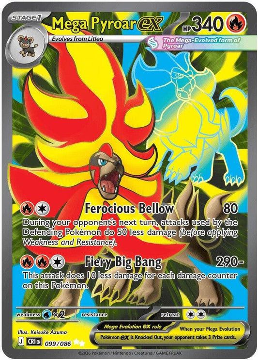Mega Pyroar ex - 099/086 - ME04: Chaos Rising (CRI) - Ultra Rare
