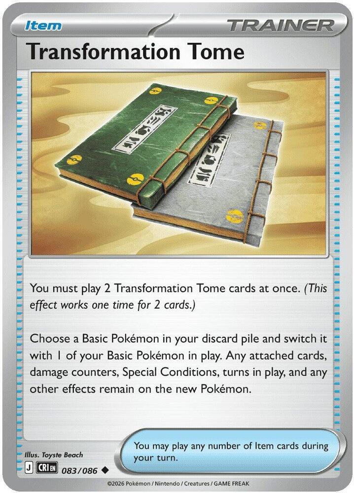 Transformation Tome - 083/086 - ME04: Chaos Rising (CRI) - Normal - Pokemon TCG Card