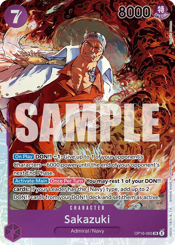 Sakazuki - OP16-065 - The Time of Battle (OP16) - Foil - One Piece TCG Card