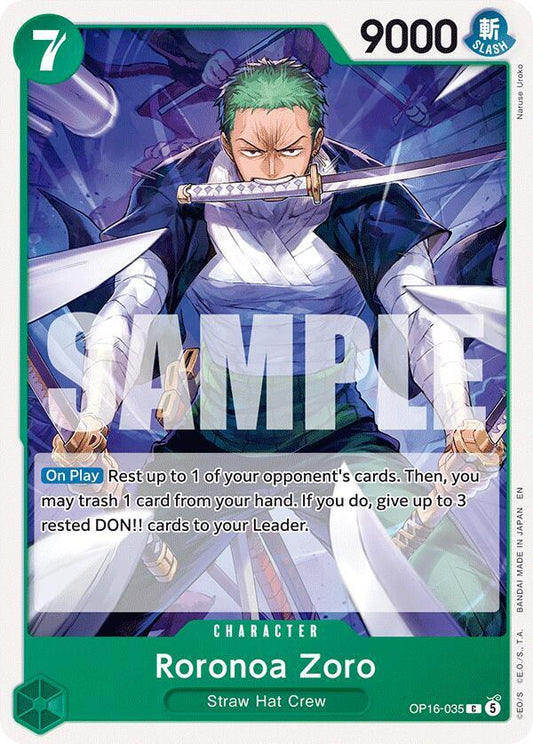 Roronoa Zoro (035) - OP16-035 - The Time of Battle (OP16) - Normal - One Piece TCG Card