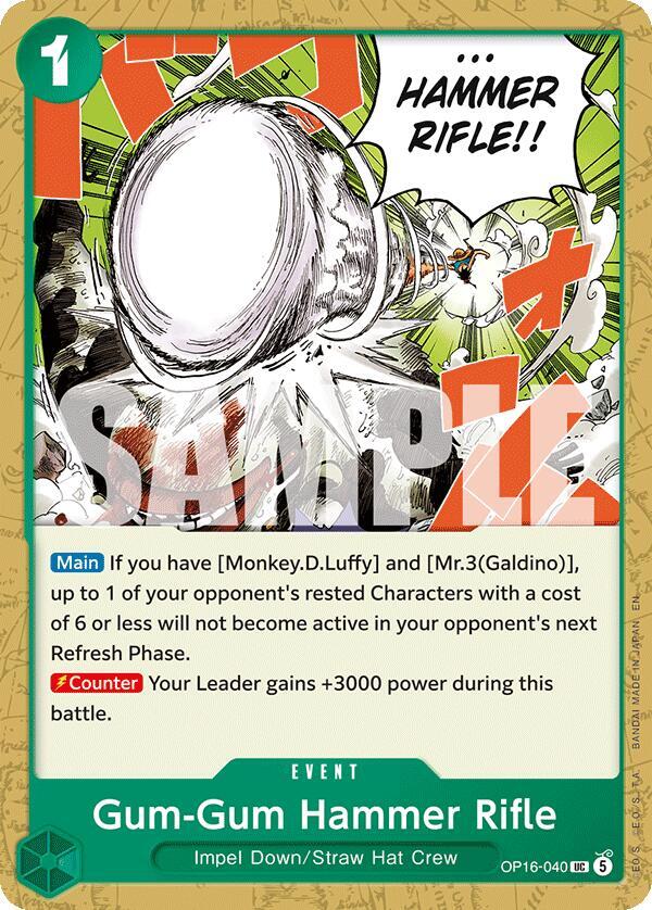 Gum-Gum Hammer Rifle - OP16-040 - The Time of Battle (OP16) - Normal - One Piece TCG Card
