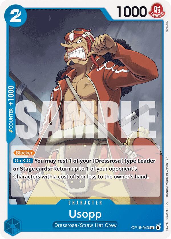 Usopp - OP16-043 - The Time of Battle (OP16) - Normal - One Piece TCG Card