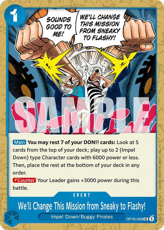 We'll Change This Mission from Sneaky to Flashy! - OP16-059 - The Time of Battle (OP16) - Normal - One Piece TCG Card
