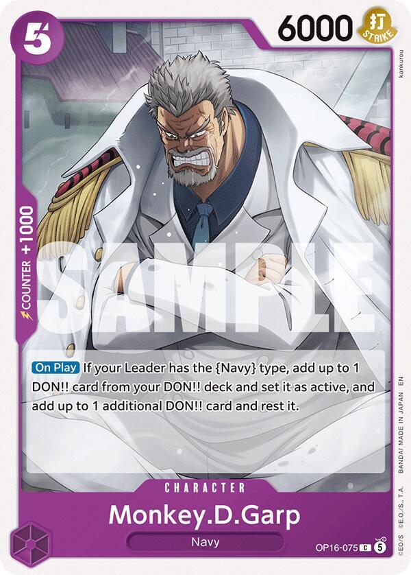 Monkey.D.Garp - OP16-075 - The Time of Battle (OP16) - Normal - One Piece TCG Card