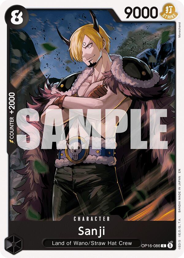Sanji - OP16-086 - The Time of Battle (OP16) - Normal - One Piece TCG Card