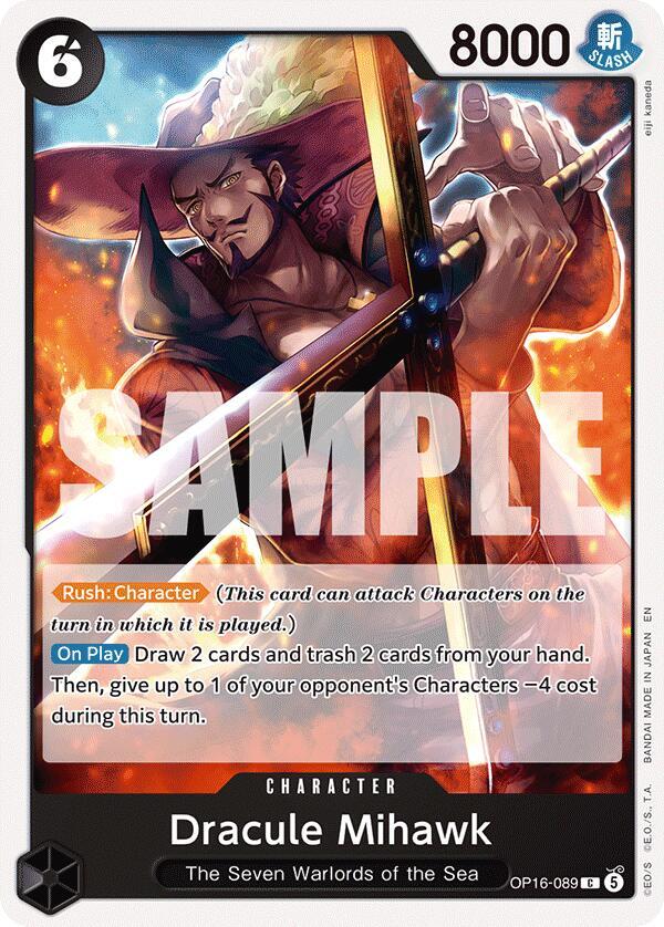 Dracule Mihawk - OP16-089 - The Time of Battle (OP16) - Normal - One Piece TCG Card