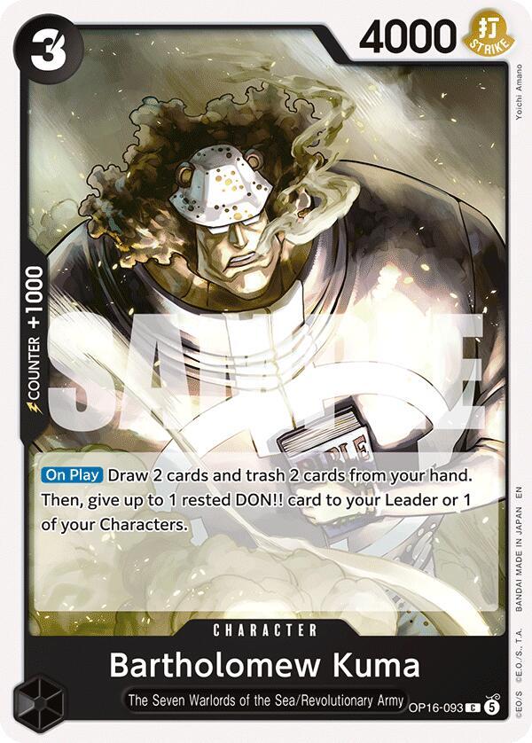 Bartholomew Kuma (093) - OP16-093 - The Time of Battle (OP16) - Normal - One Piece TCG Card