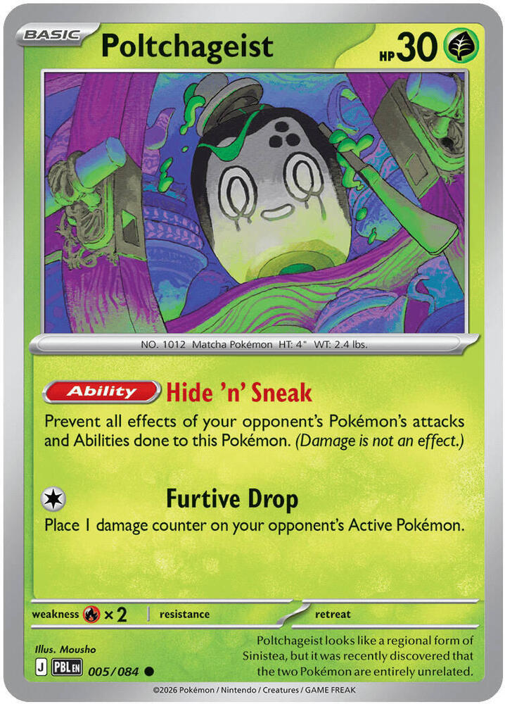 Poltchageist - 005/084 - ME05: Pitch Black (PBL) - Normal - Pokemon TCG Card