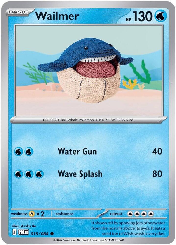 Wailmer - 015/084 - ME05: Pitch Black (PBL) - Normal - Pokemon TCG Card