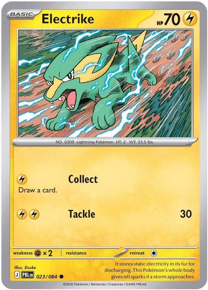 Electrike - 023/084 - ME05: Pitch Black (PBL) - Reverse Holofoil - Pokemon TCG Card