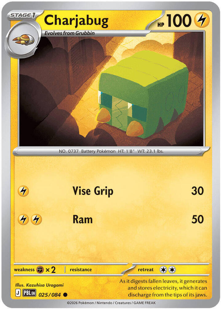 Charjabug - 025/084 - ME05: Pitch Black (PBL) - Normal - Pokemon TCG Card