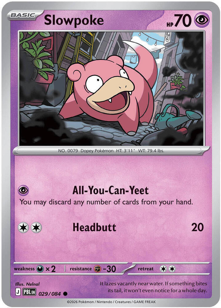 Slowpoke - 029/084 - ME05: Pitch Black (PBL) - Normal - Pokemon TCG Card