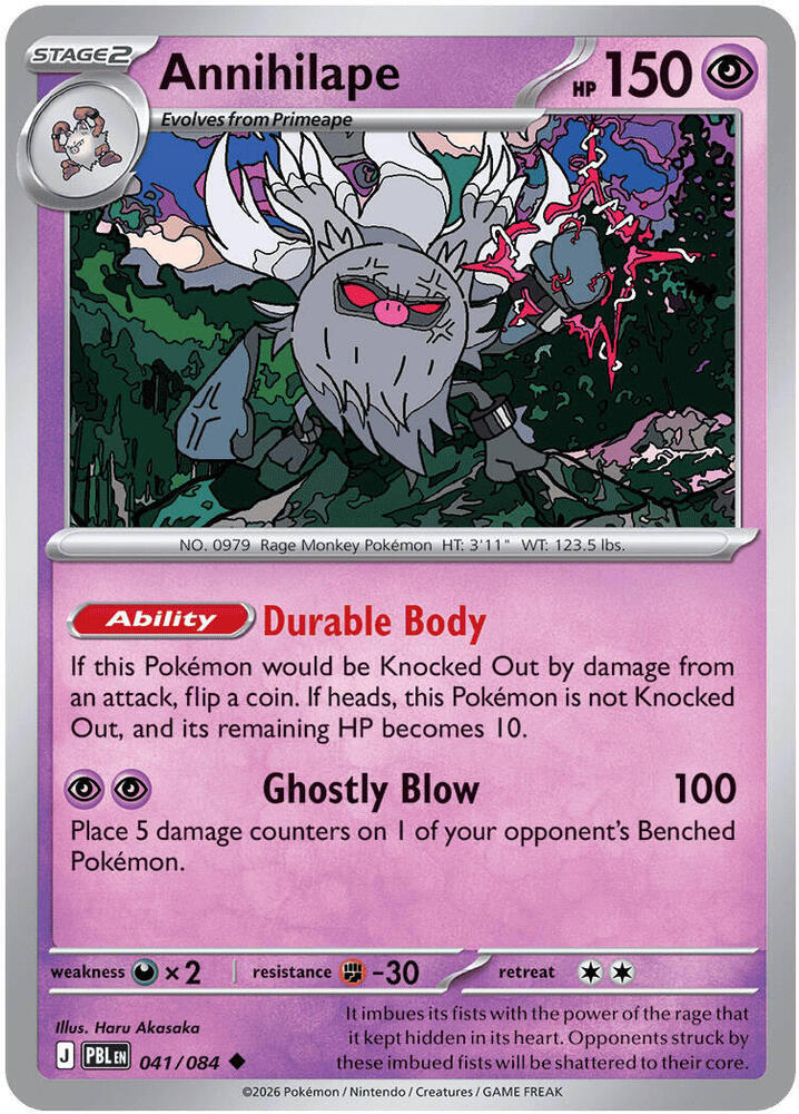 Annihilape - 041/084 - ME05: Pitch Black (PBL) - Normal - Pokemon TCG Card