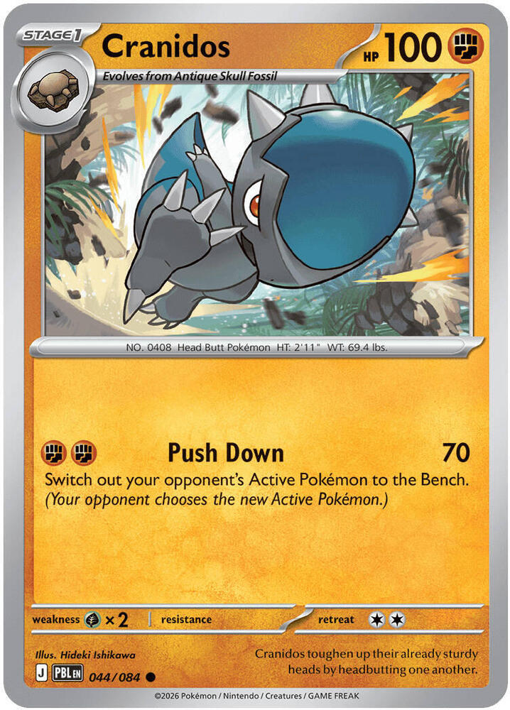 Cranidos - 044/084 - ME05: Pitch Black (PBL) - Normal - Pokemon TCG Card