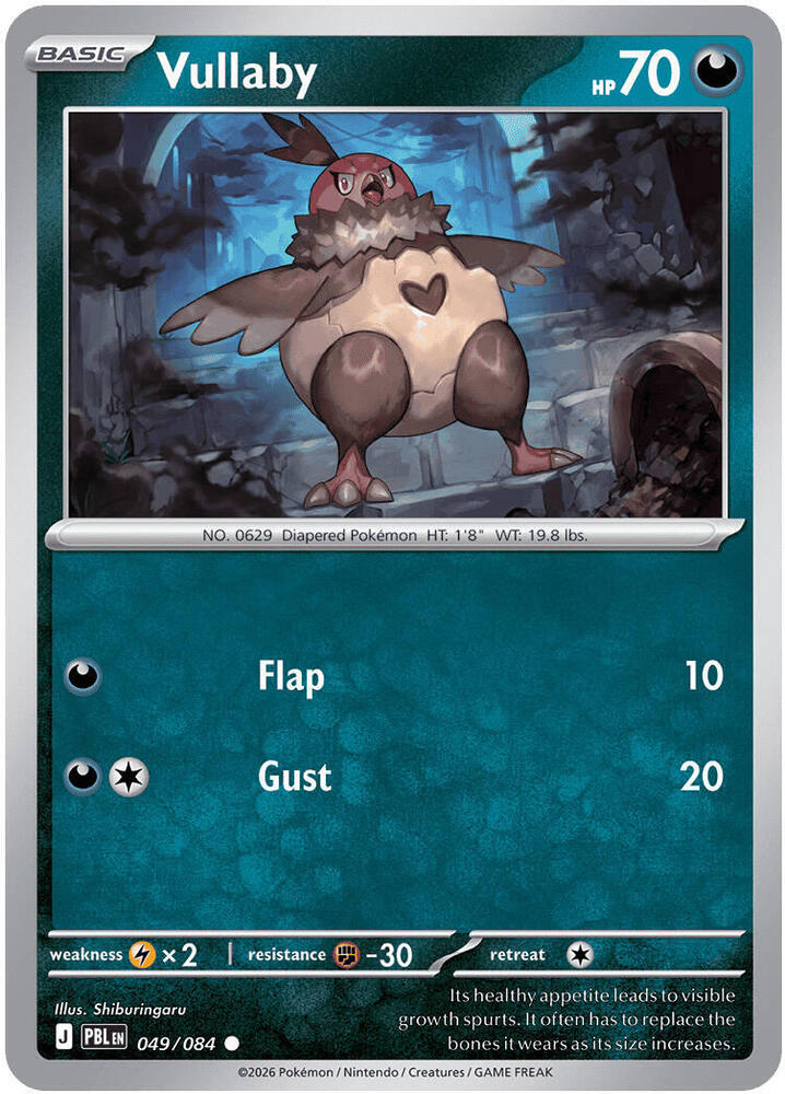 Vullaby - 049/084 - ME05: Pitch Black (PBL) - Normal - Pokemon TCG Card
